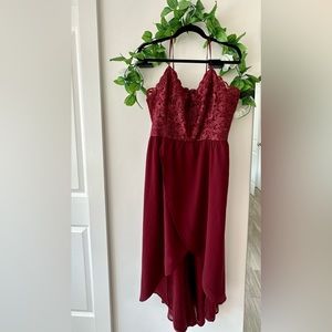 Chi Chi London Burgundy Cocktail Dress